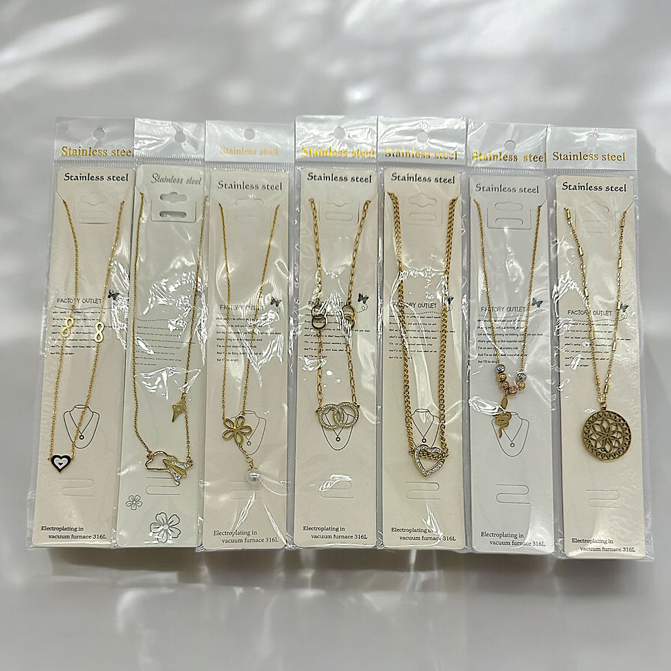 Çelik Figürlü Zincir Kolye Modelleri (12 Adet x ₺96,00)