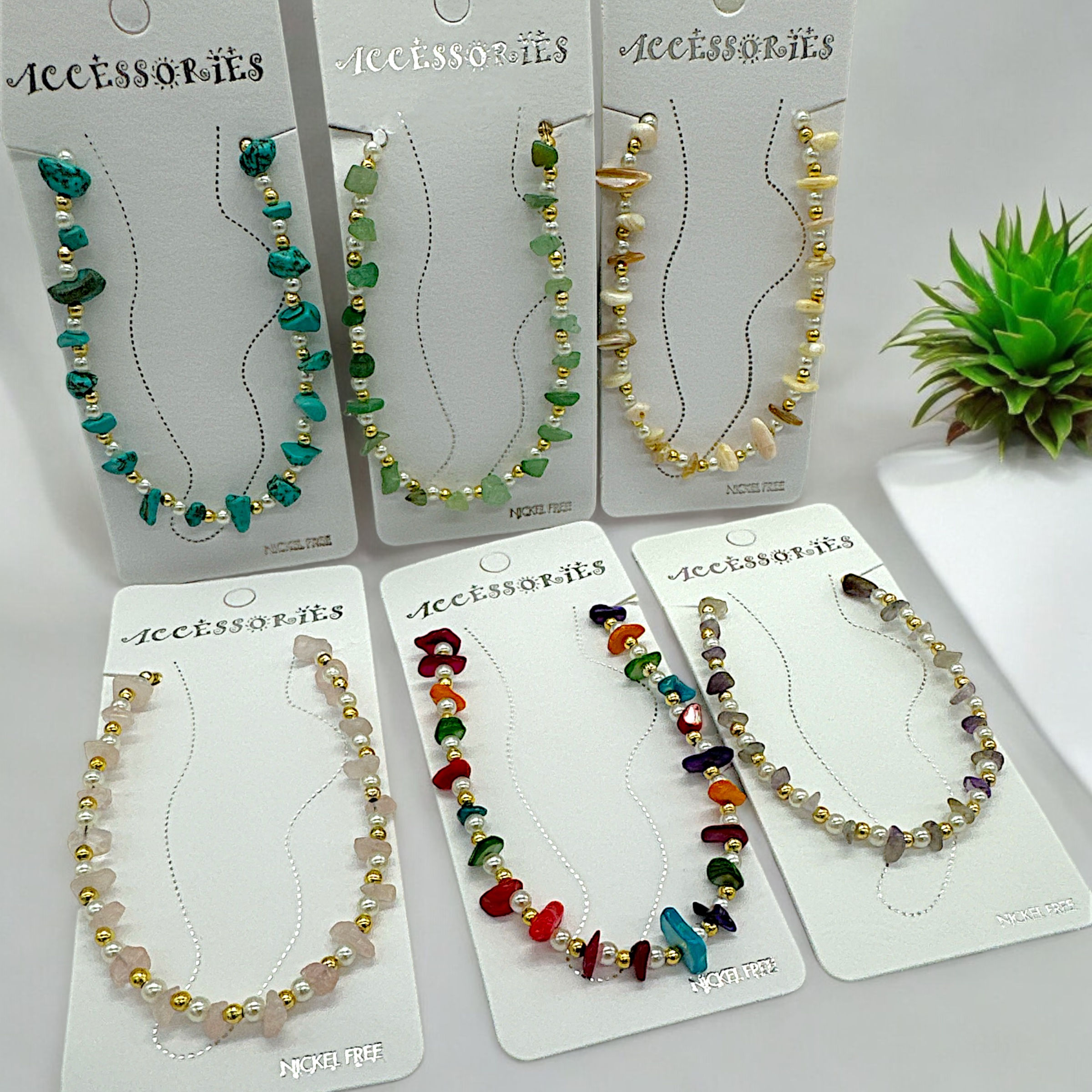 Broken Stone Pearl Anklet (12 Pcs x $0.61)