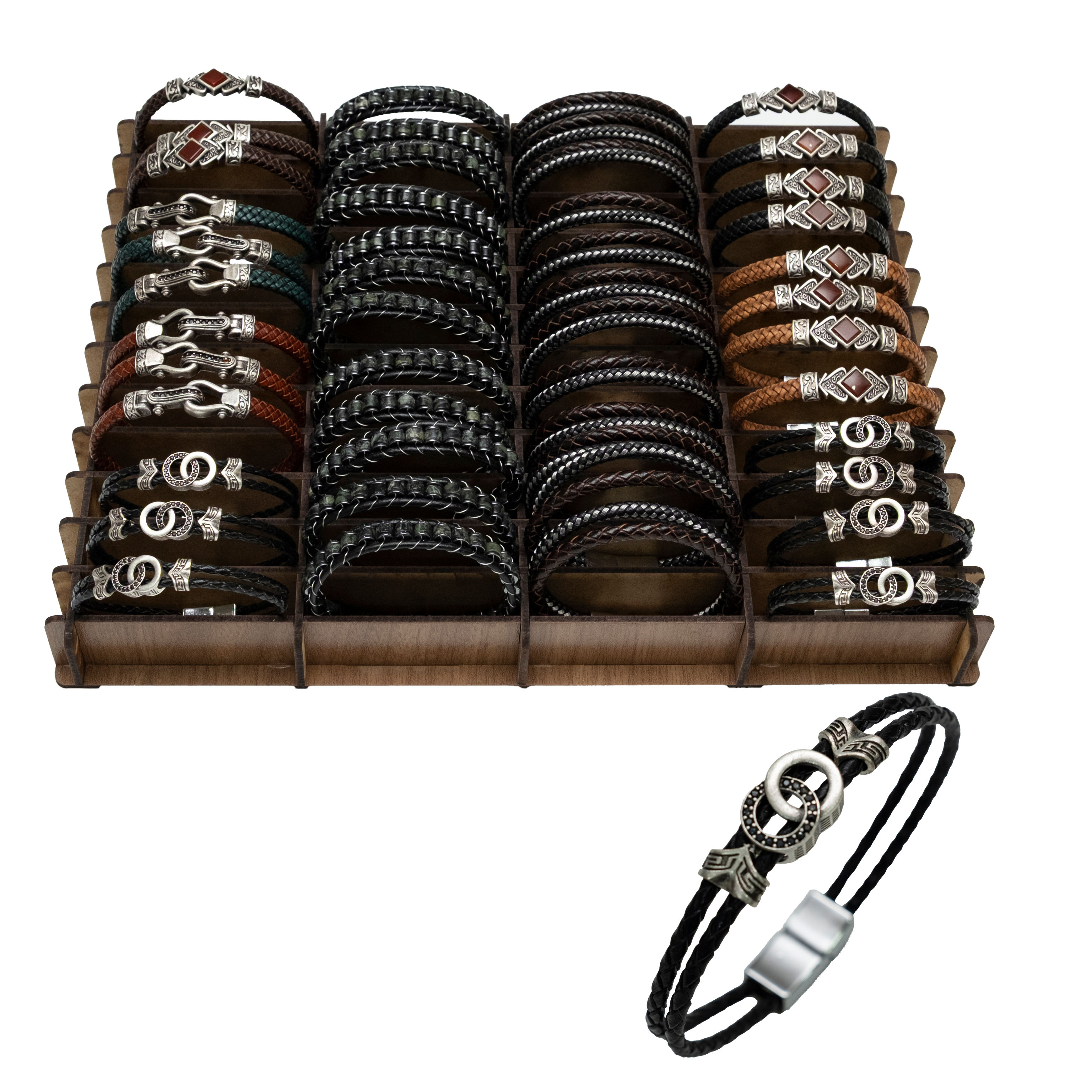 Mix Hakiki Deri Bileklik 25 (48 Adet x ₺120)