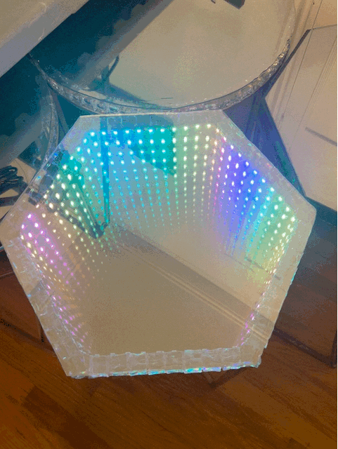 Infinity Mirror Table GIF