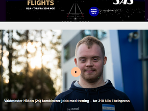 Inspirerende fyr - Håkon med downs syndrom tar 310 kg i beinpress