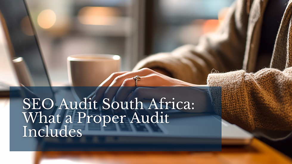 SEO Audit South Africa: What a Proper Audit Includes, woman typing on a laptop keyboard