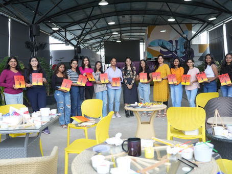 Acrylic painting workshop at CureFit 
