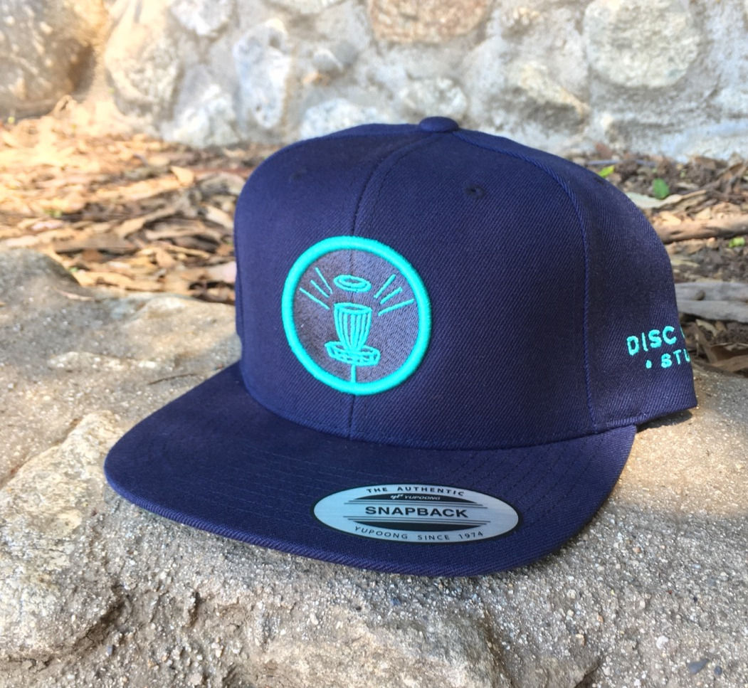 NAVY BLUE & TEAL - DISC GOLF STUFF ALT LOGO - FLATBILL