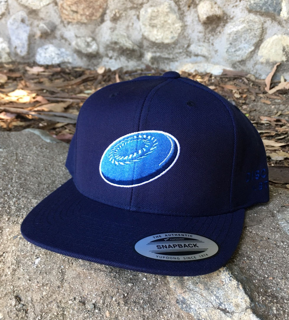 NAVY BLUE - DISC / FRISBEE EMOJI SNAPBACK - FLATBILL HAT