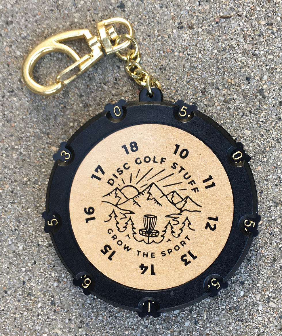 Thumbnail: 18 Hole Disc Golf Stroke Counter Score Keeper Bag Tag Disc Golf Stuff 