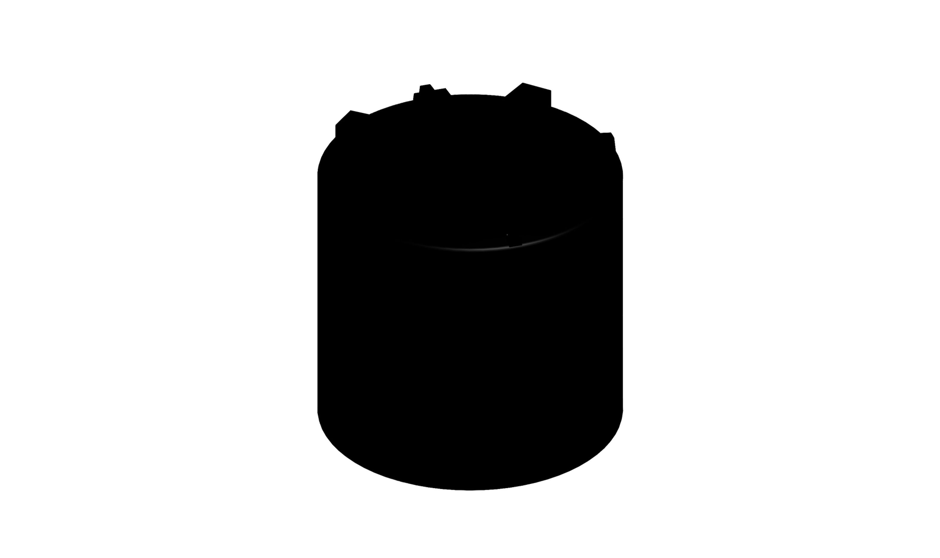3000 Gallon Vertical Water Tank BLACK