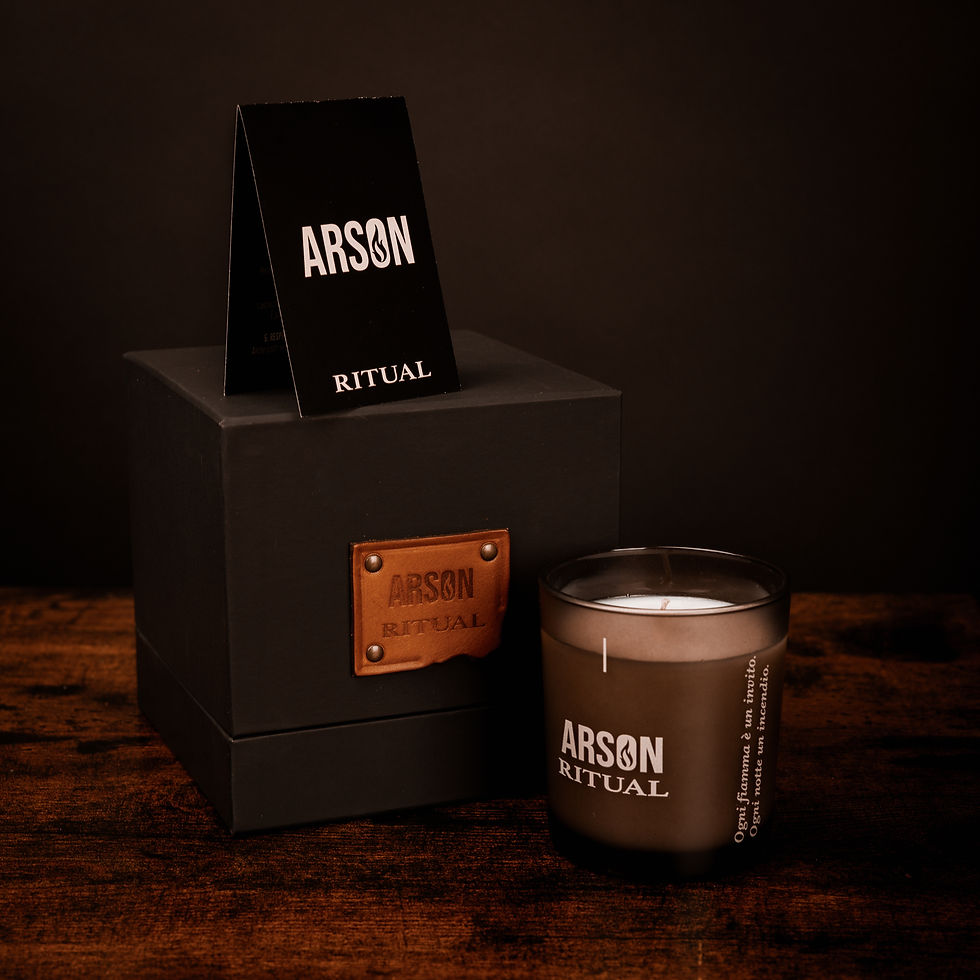 Candela ARSON “Prima Fiamma” – profumo oud con frase personalizzabile