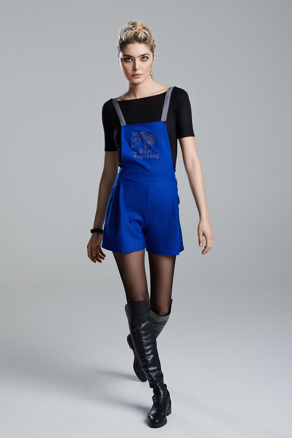 Thumbnail: Free on Art Frequency Overalls front view in movement