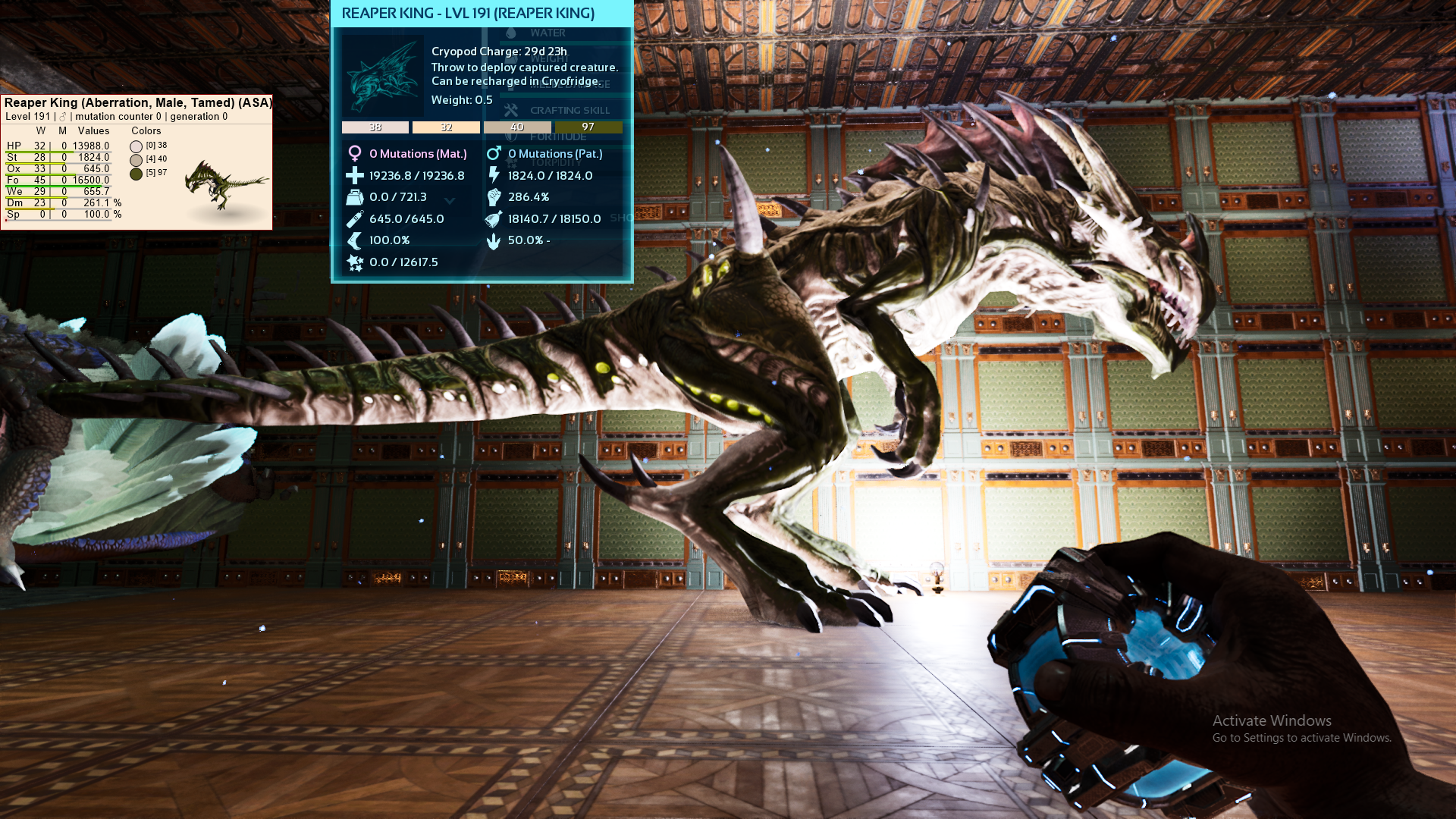 Reaper Original Level 191  19K HP 286%MD 50% Imprinted  (Cross Pve Warl