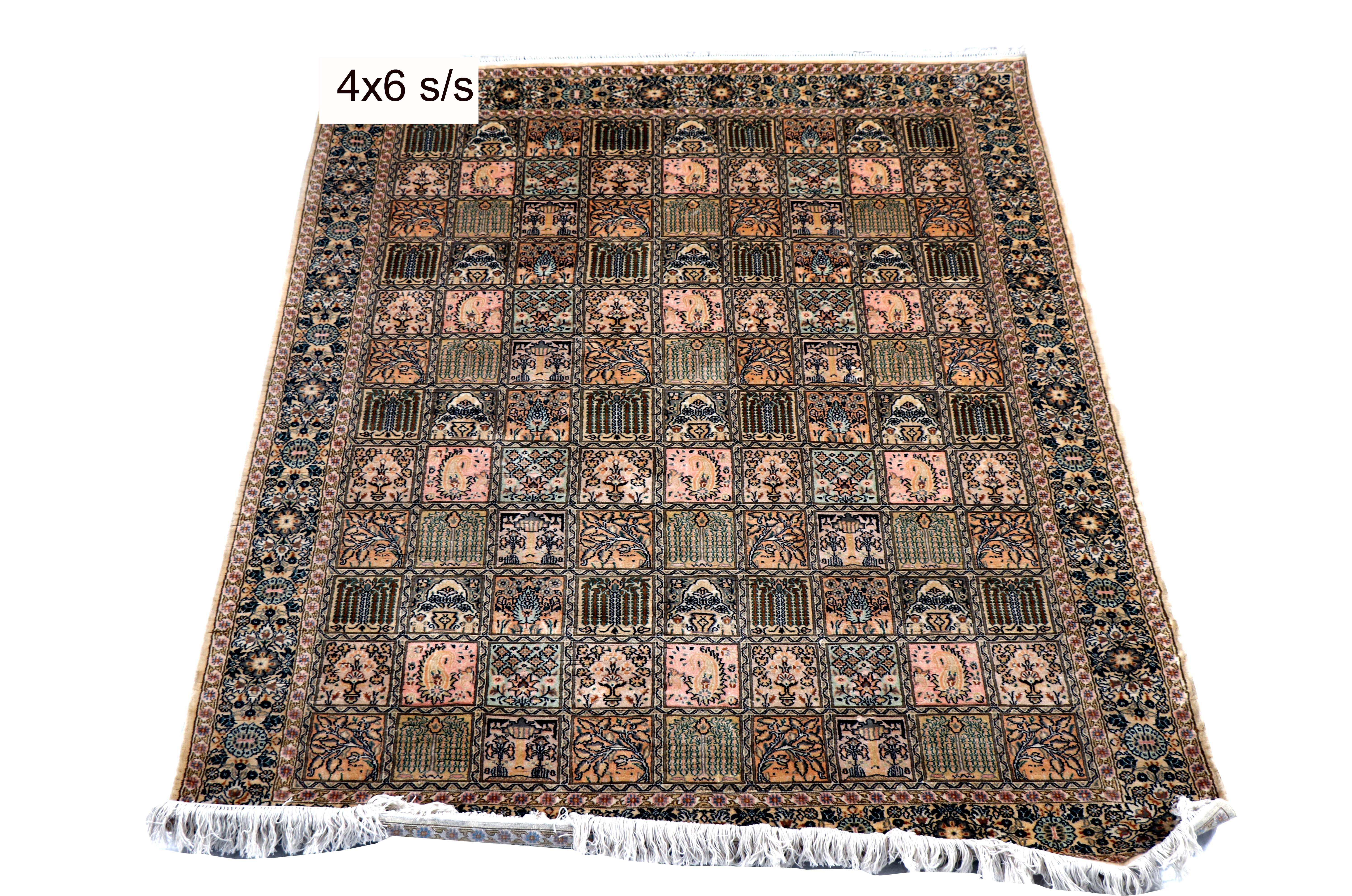 SILK ON SILK HAND KNOTTED CARPET