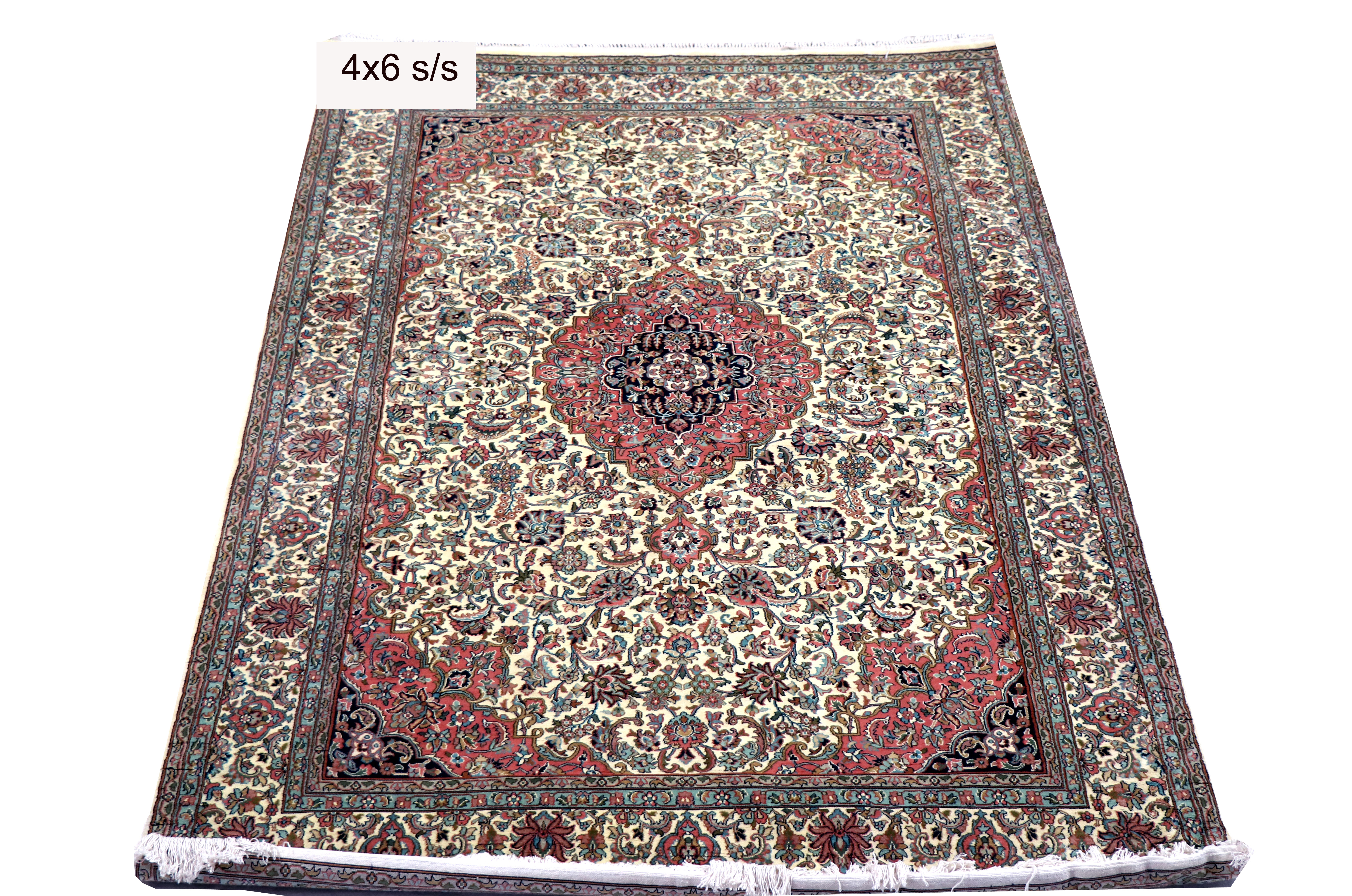 SILK ON SILK HAND KNOTTED CARPET