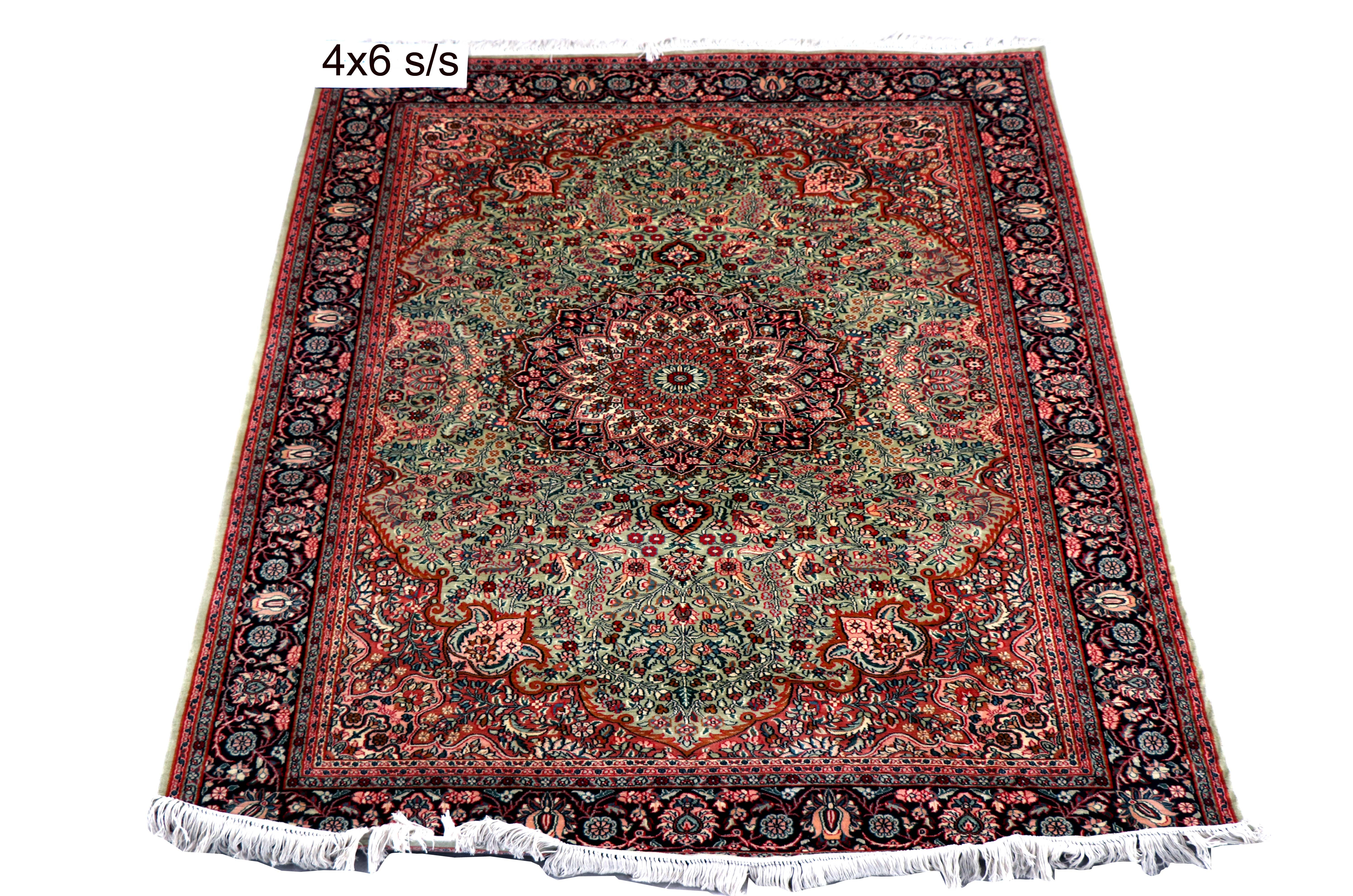 SILK ON SILK HAND KNOTTED CARPET