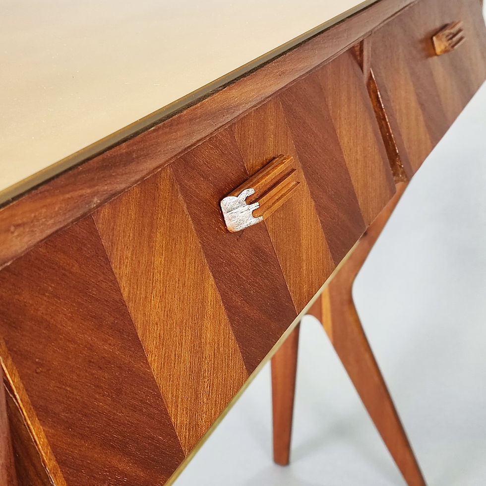 Thumbnail: Console with glass top and drawers, Italian design '50