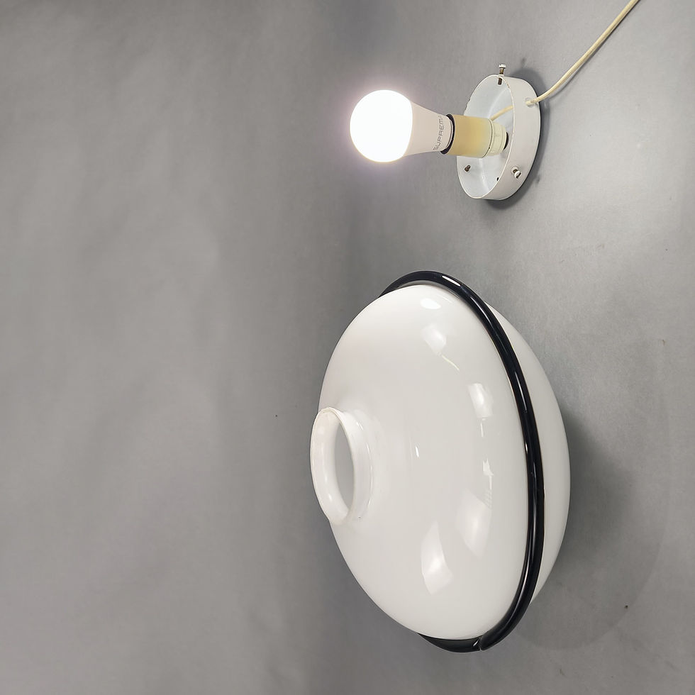 Thumbnail: Lampada plafoniera ellittica in vetro di Murano anni '70