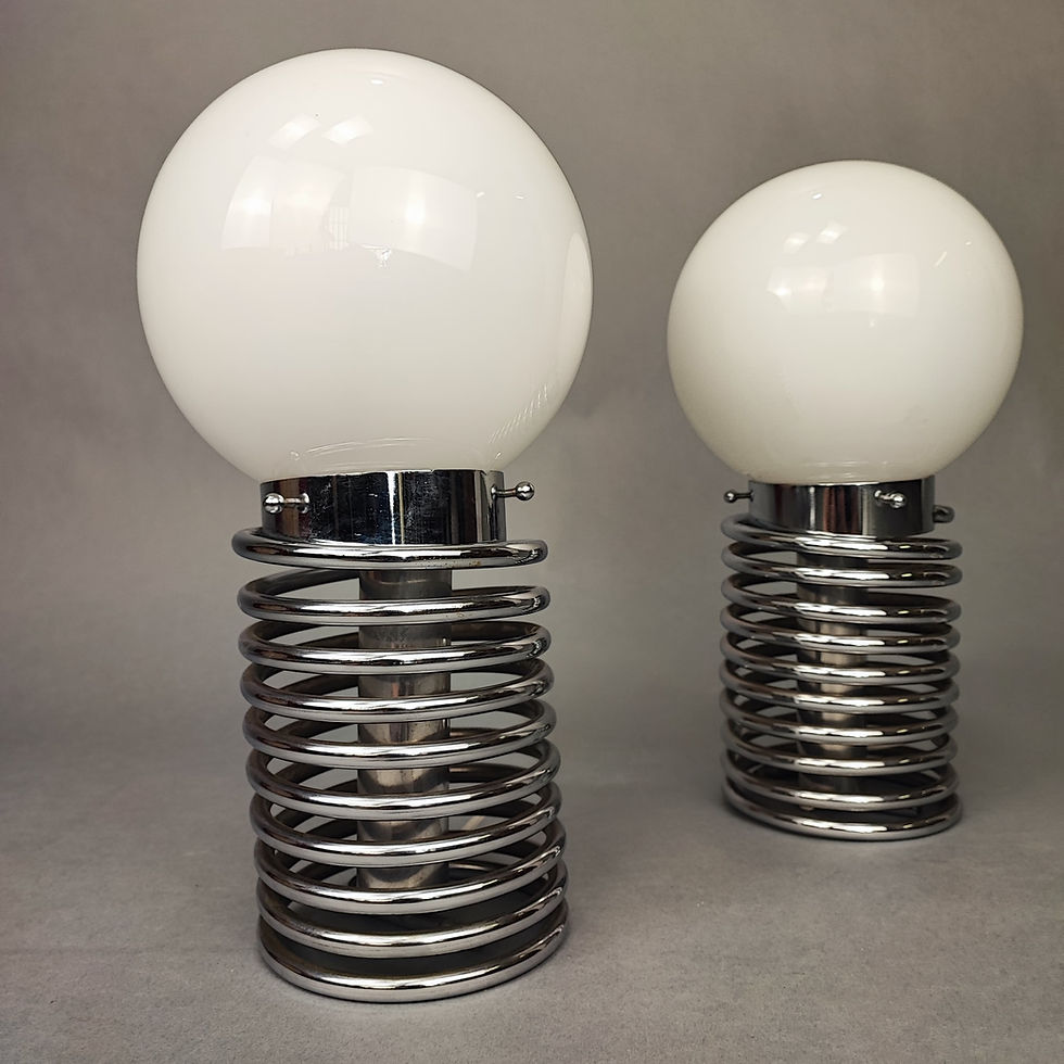 Pair of Space Age table lamps, 60's design