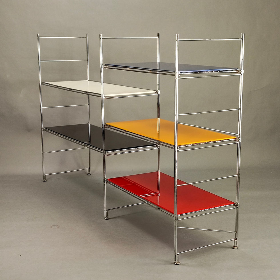 Libreria colorata design '80