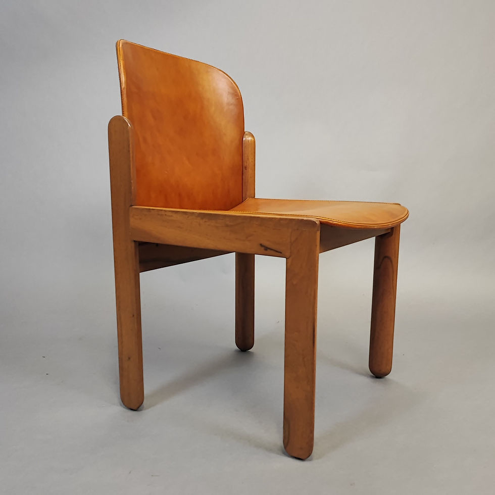 Thumbnail: Set of 5 leather chairs 70's design