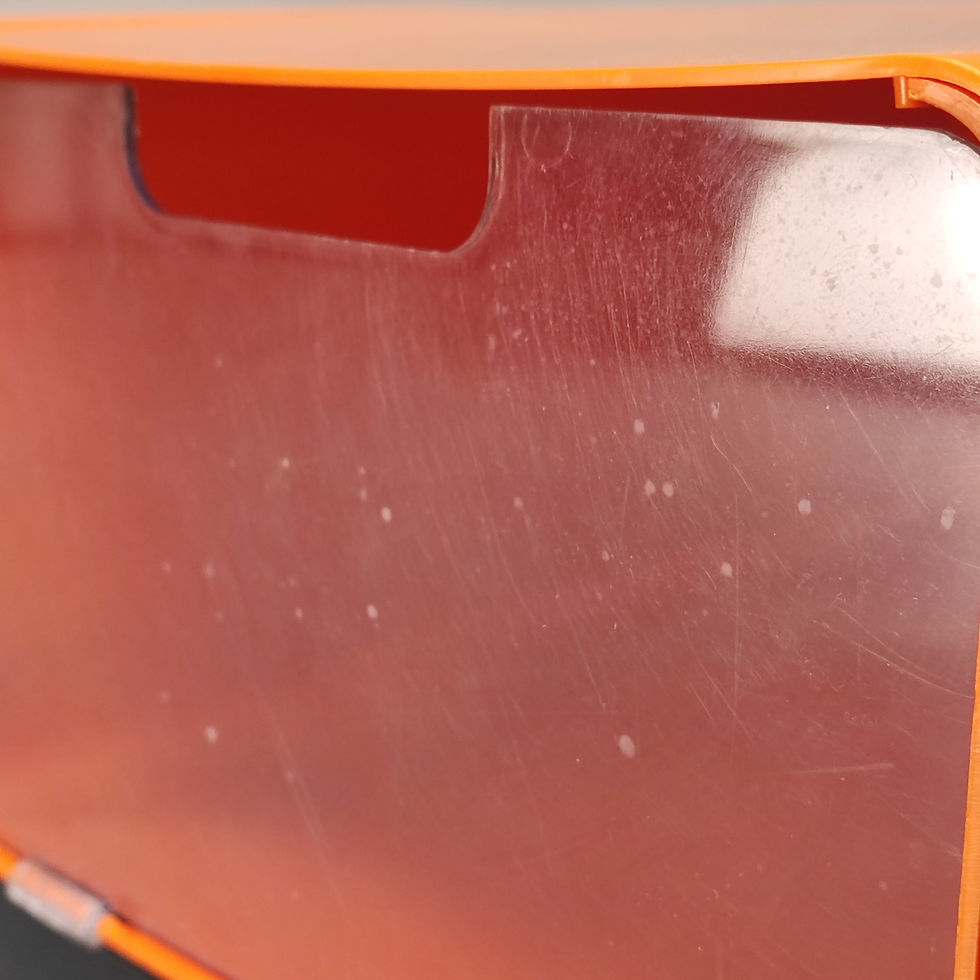 Thumbnail: Orange plastic organizer by Giugiaro for Lavatelli, 1960s