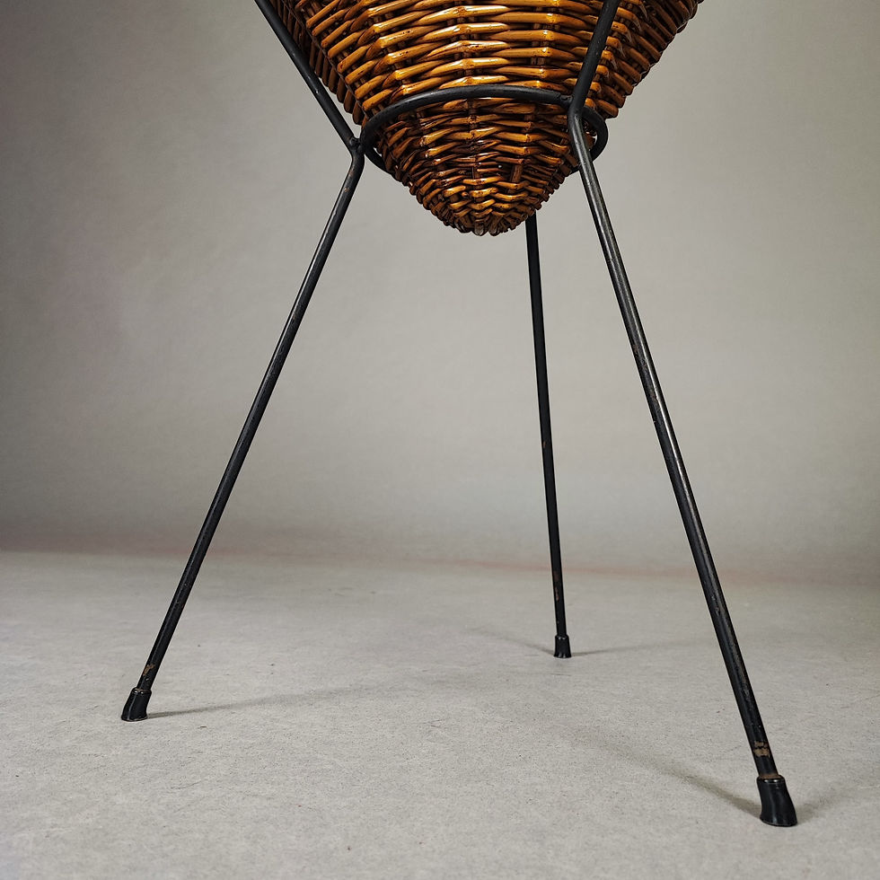 Miniatura: Porta vaso in vinimi, design '50