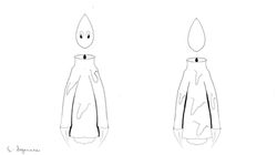 Flamey character design sheet