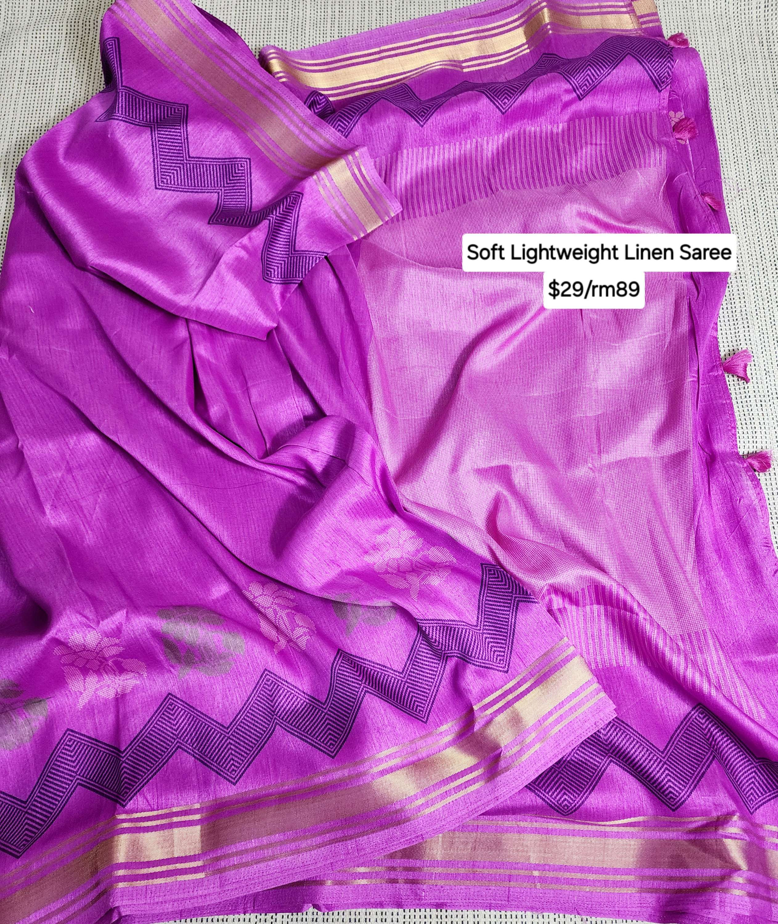 Soft Lightweight Linen Saree