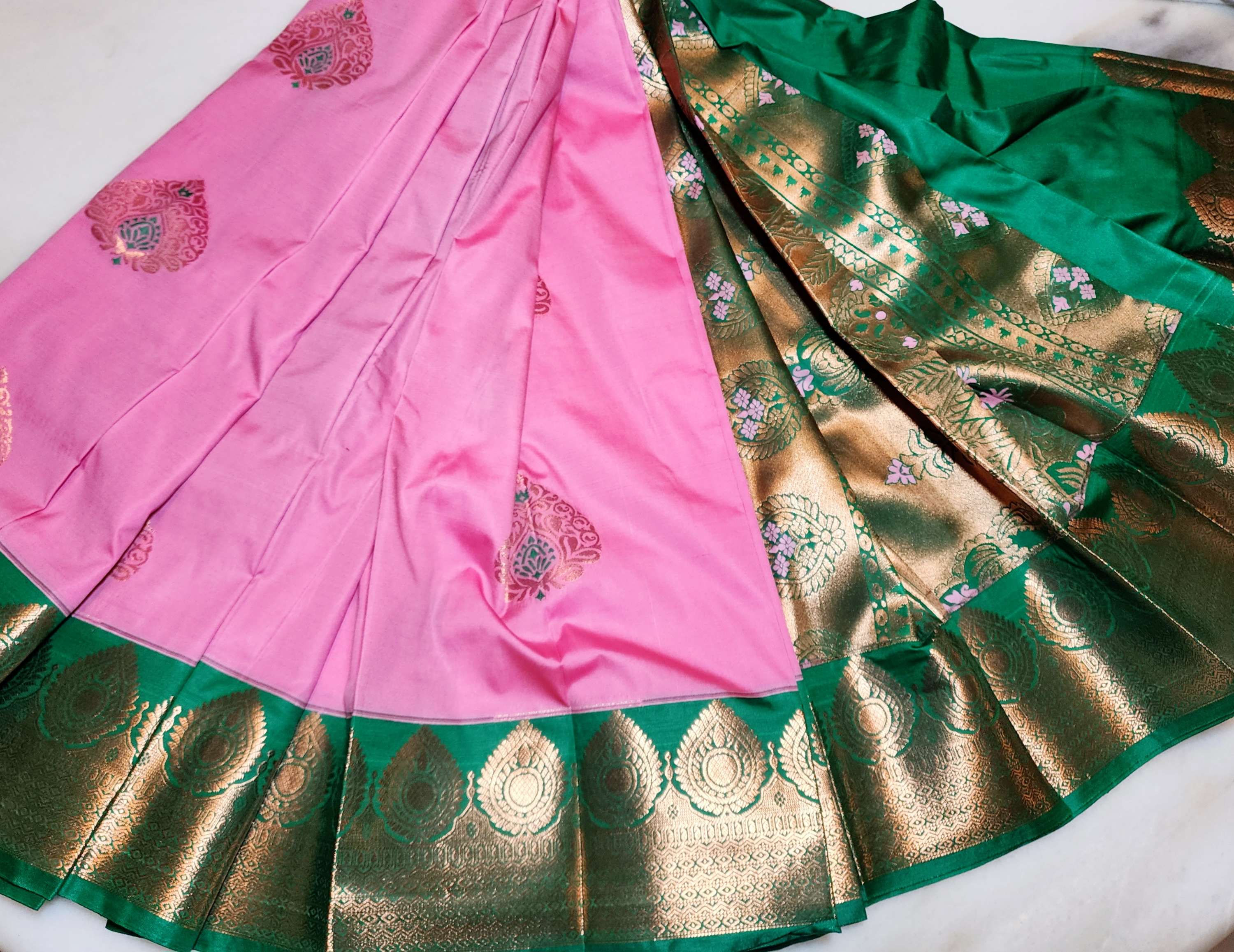 Multi-Colour Zari Soft Silk Saree