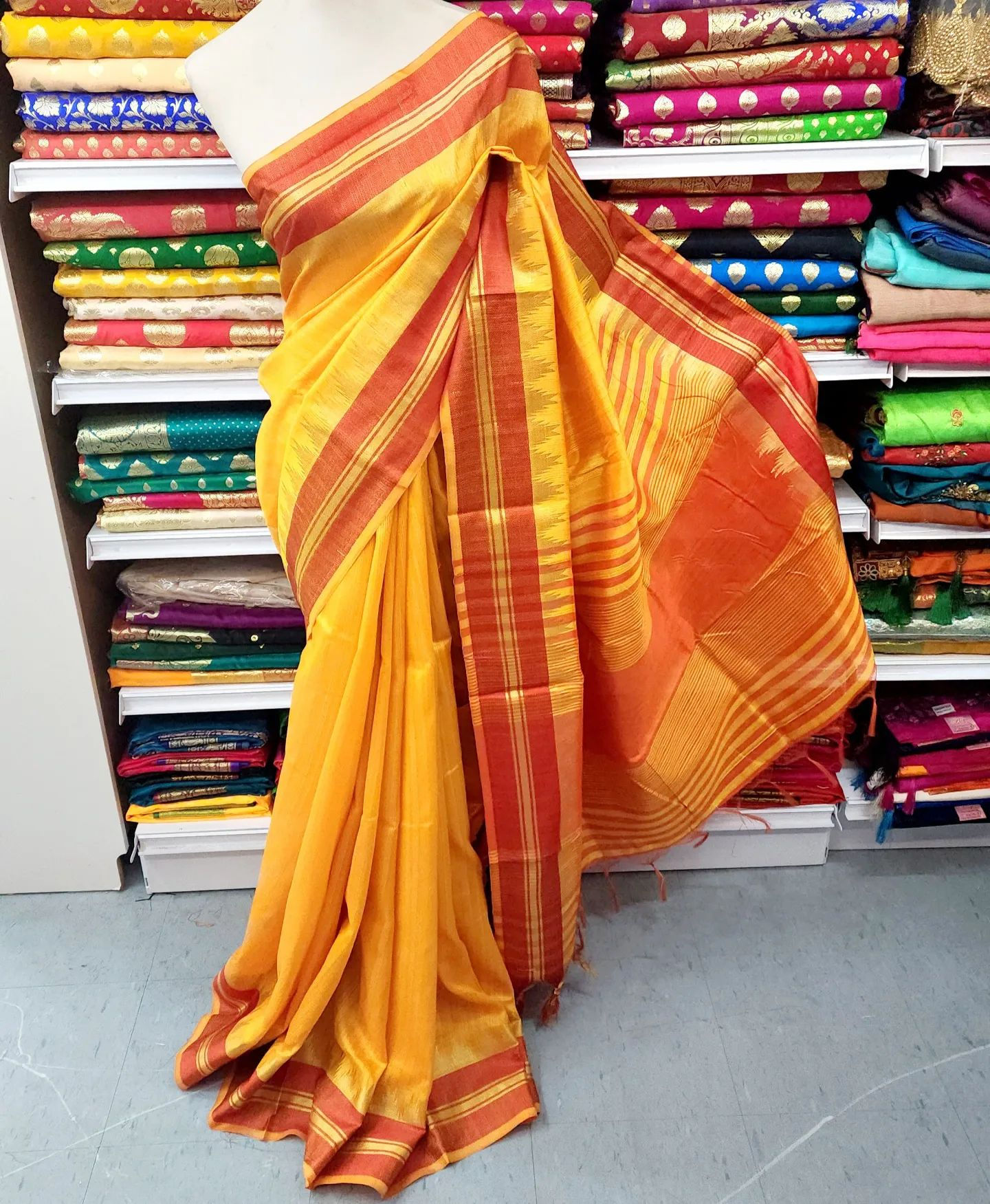 Soft Temple Jute Saree