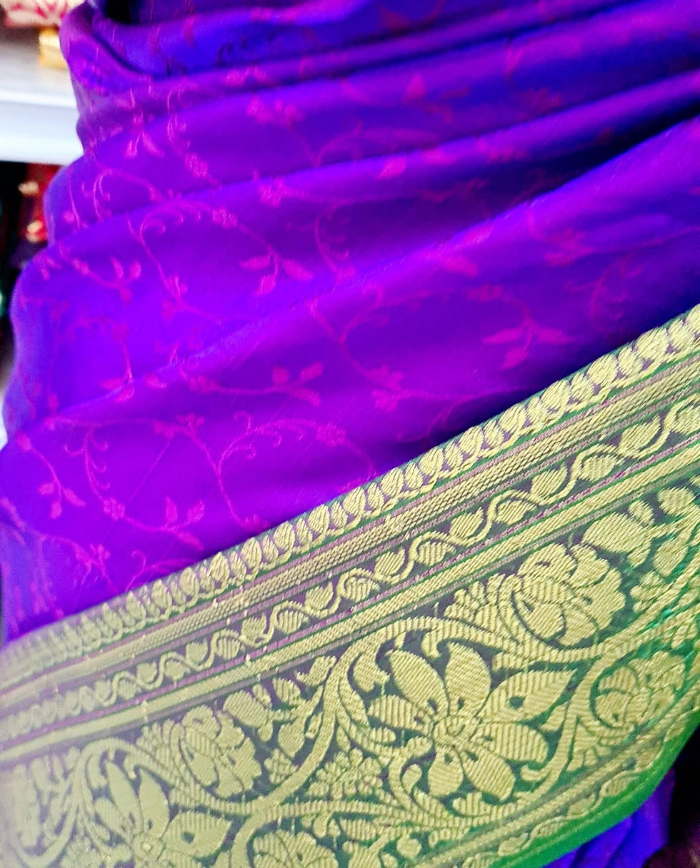 Thumbnail: Banarasi Jacquard Satin-Silk Saree
