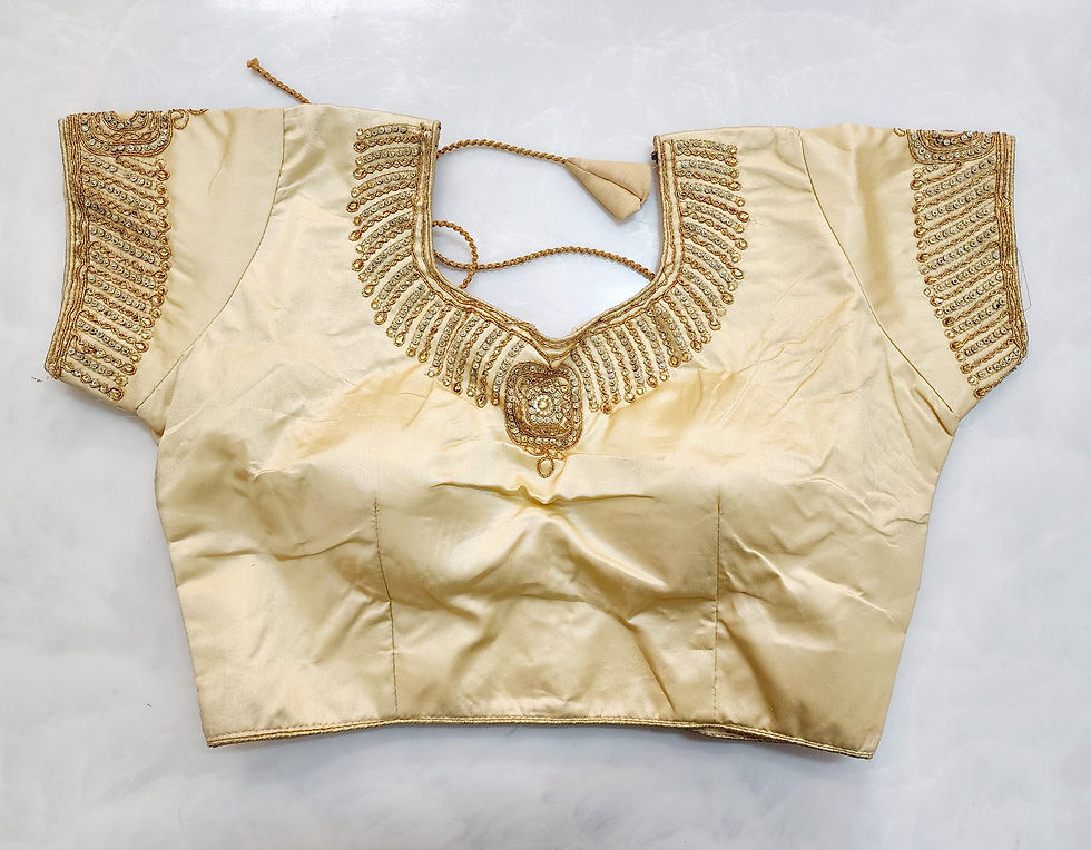 Thumbnail: Satin Blouse with Stonework