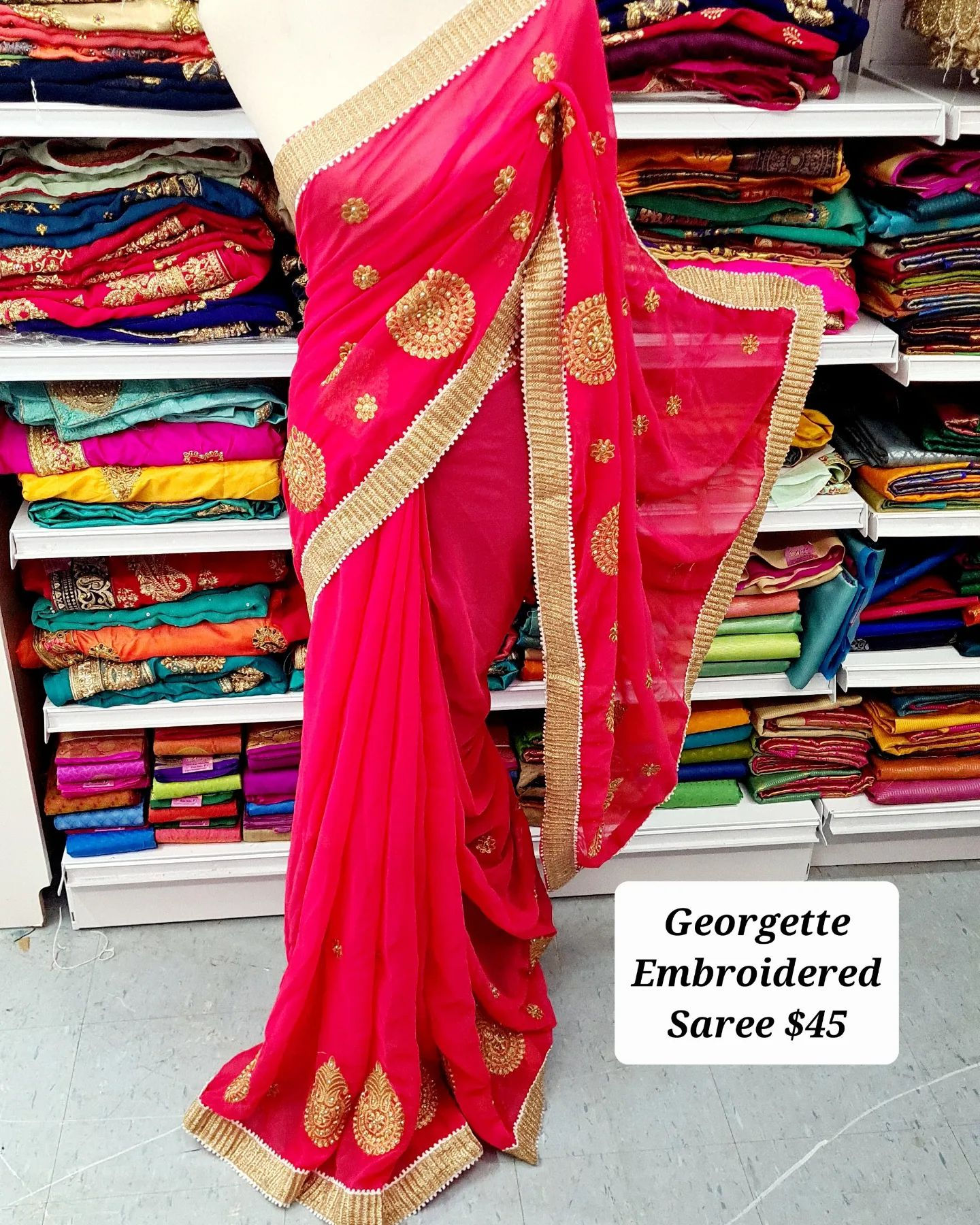 Georgette Embroidered Saree