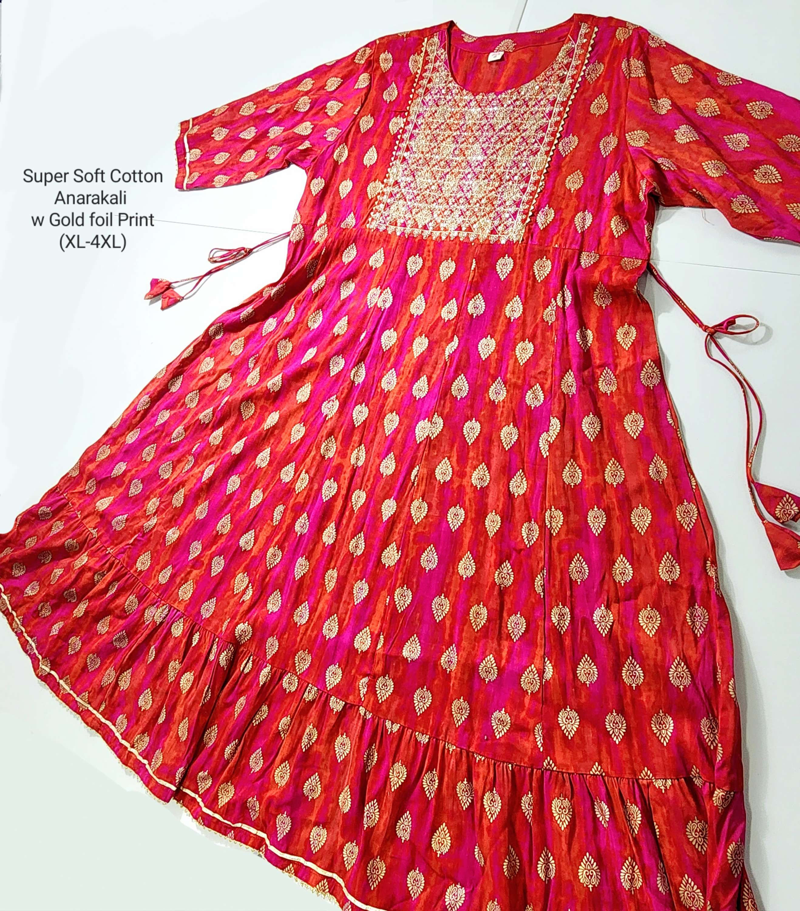 Soft Cotton Dual-tone Anarakali 