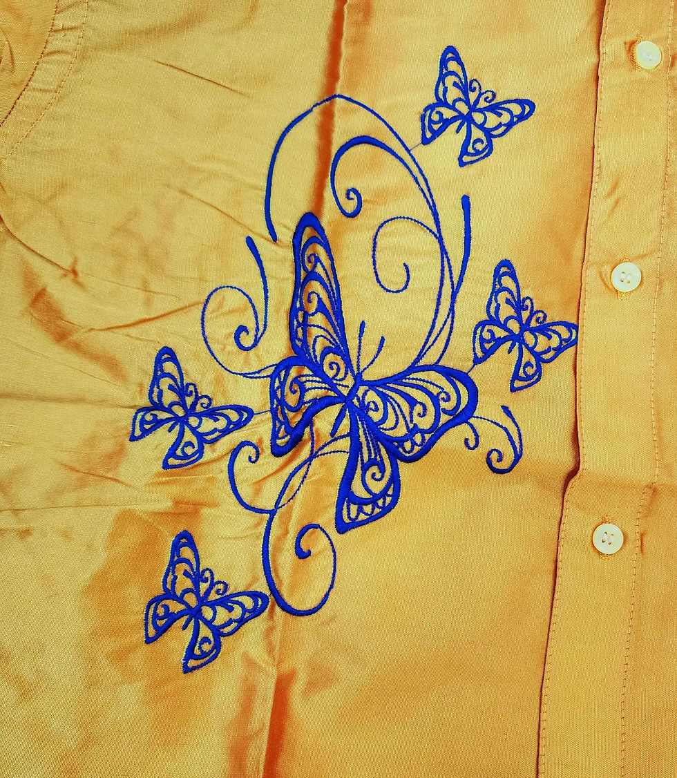 Thumbnail: Soft Silk Short Sleeve Embroidered Shirts