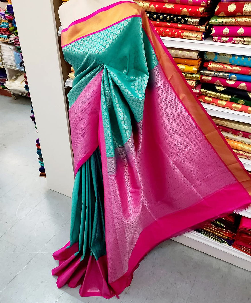 Thumbnail: Full Zariwork Soft Semi-Kanchi Silk Saree 