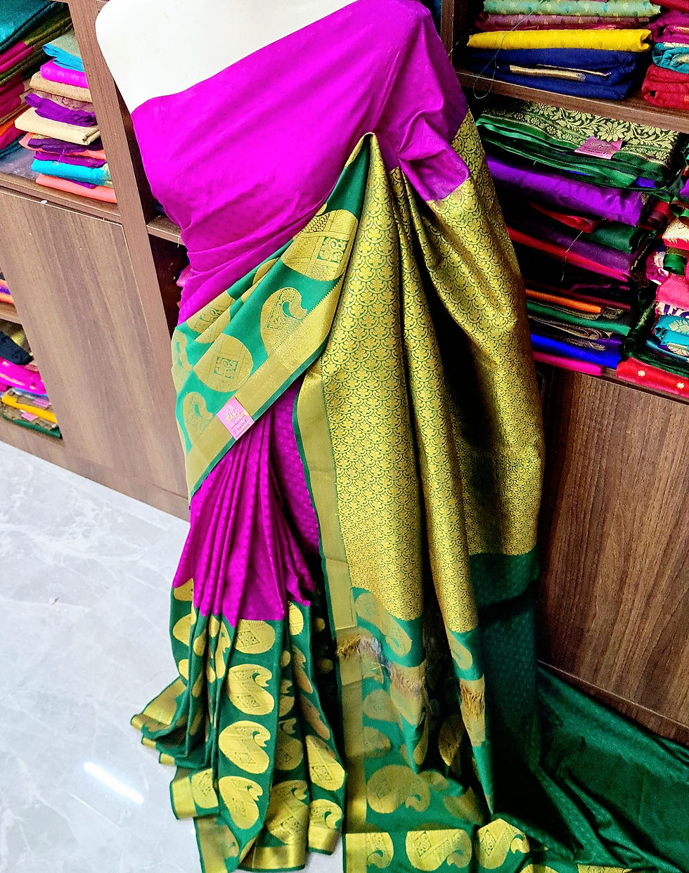 Thumbnail: Wide Border Soft Silk Saree