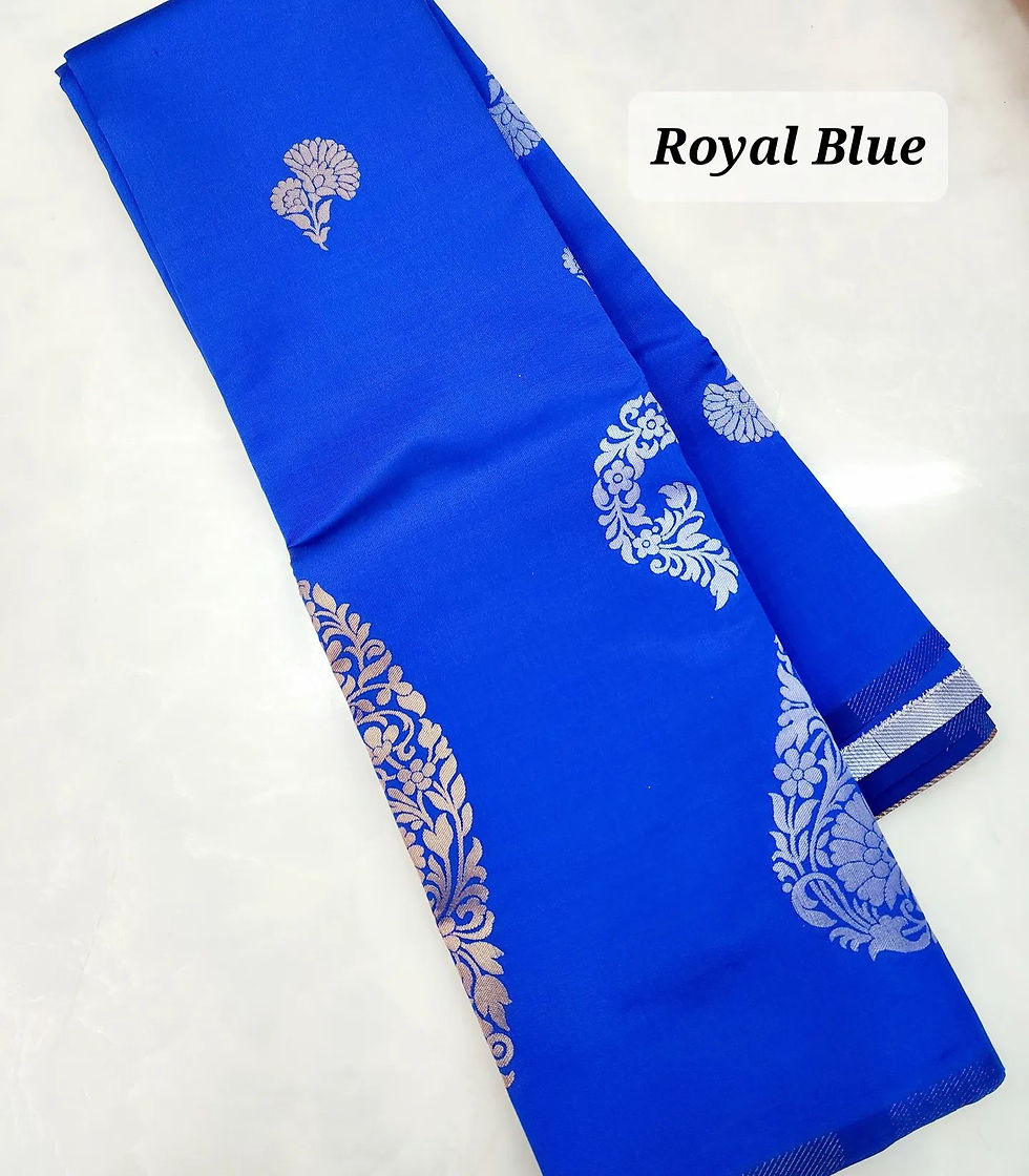 Thumbnail: Silver & Gold Soft Pattu Sarees