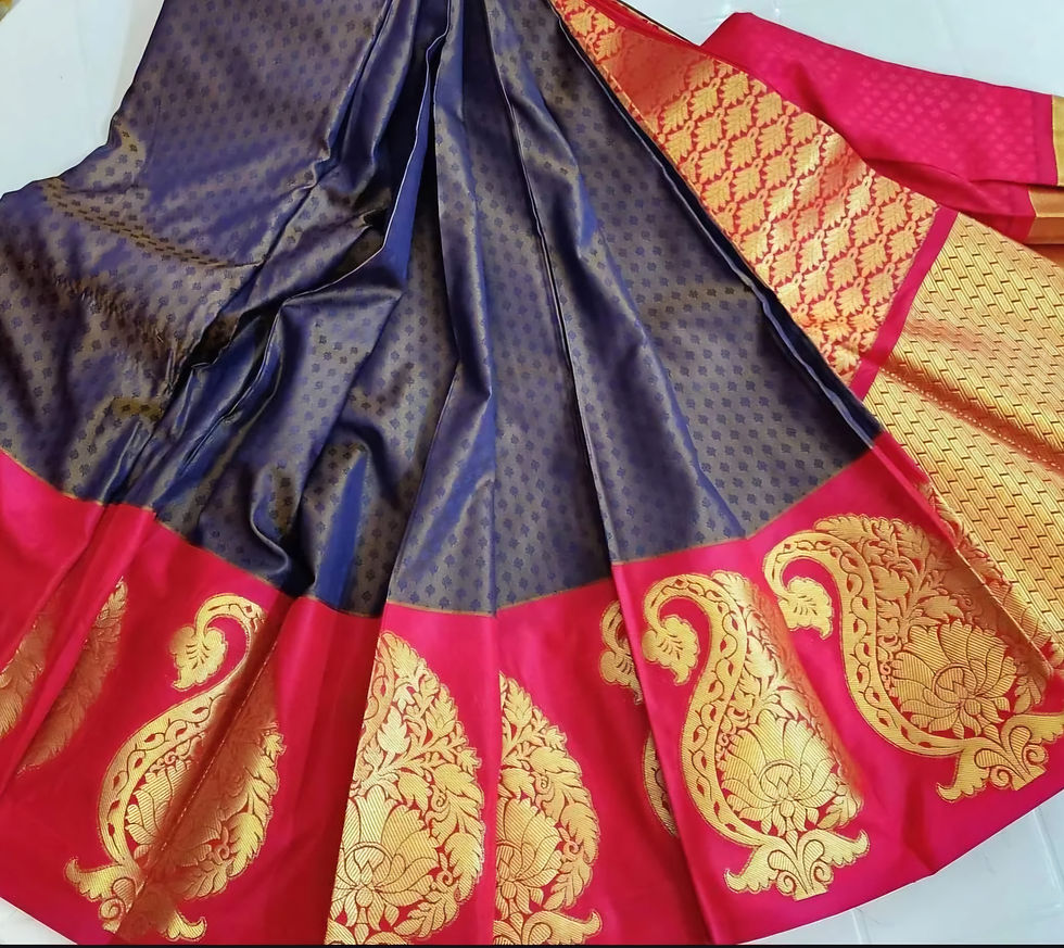 Thumbnail: Dual-tone Soft Silk Saree 