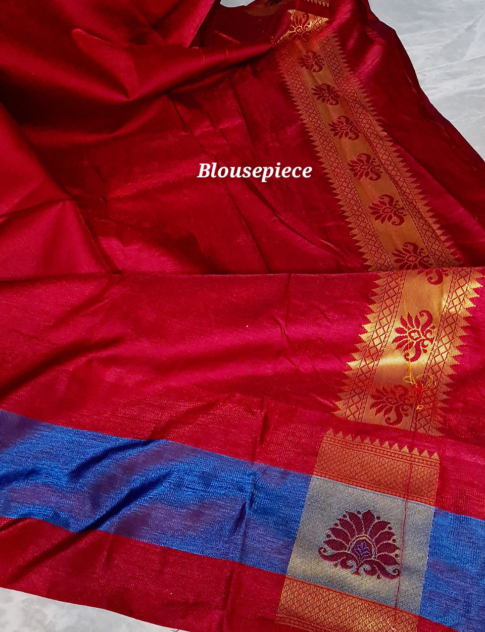 Thumbnail: Dual-tone Satin-Silk Saree 