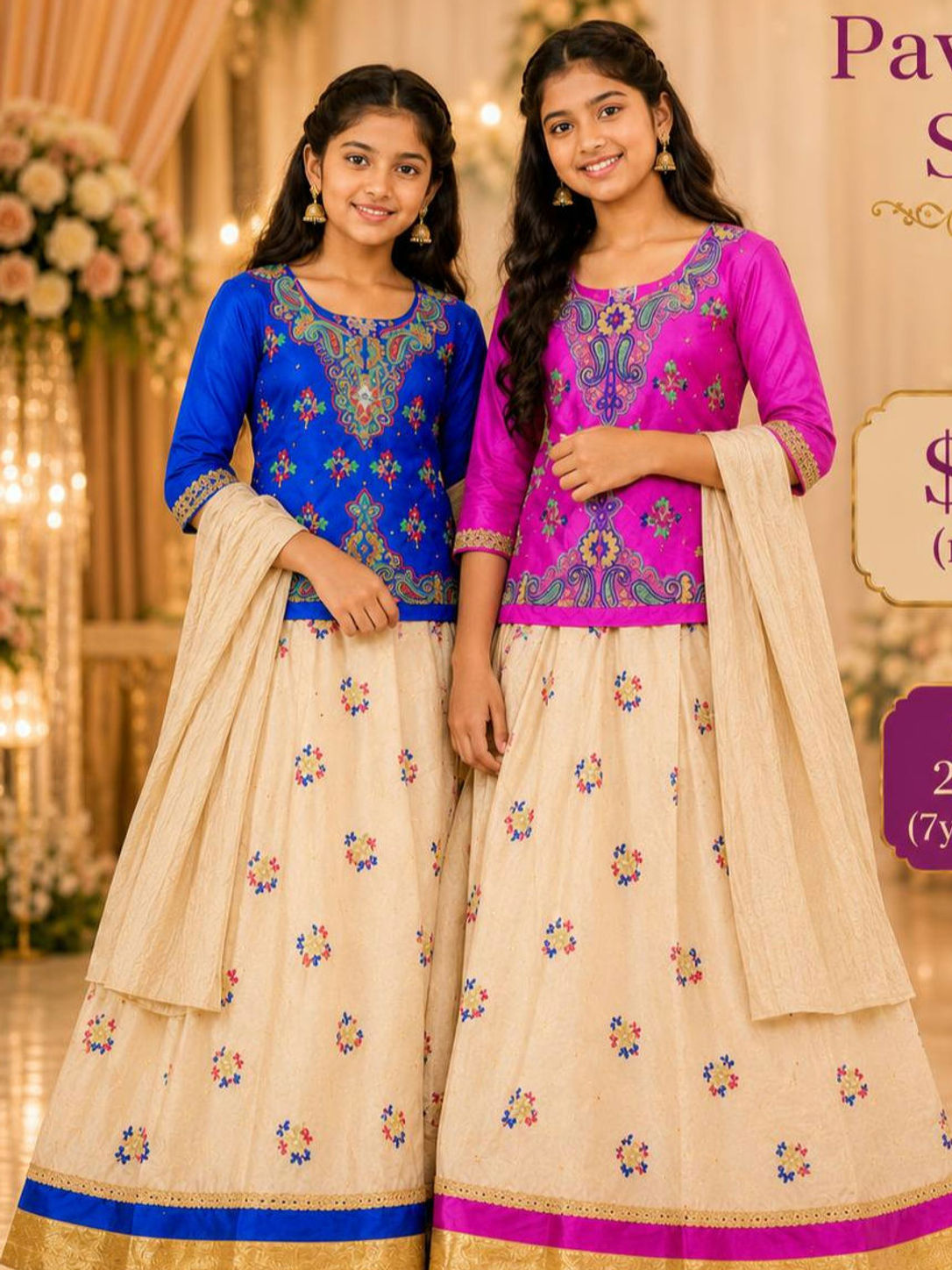 Embroidered Pavadai Set 