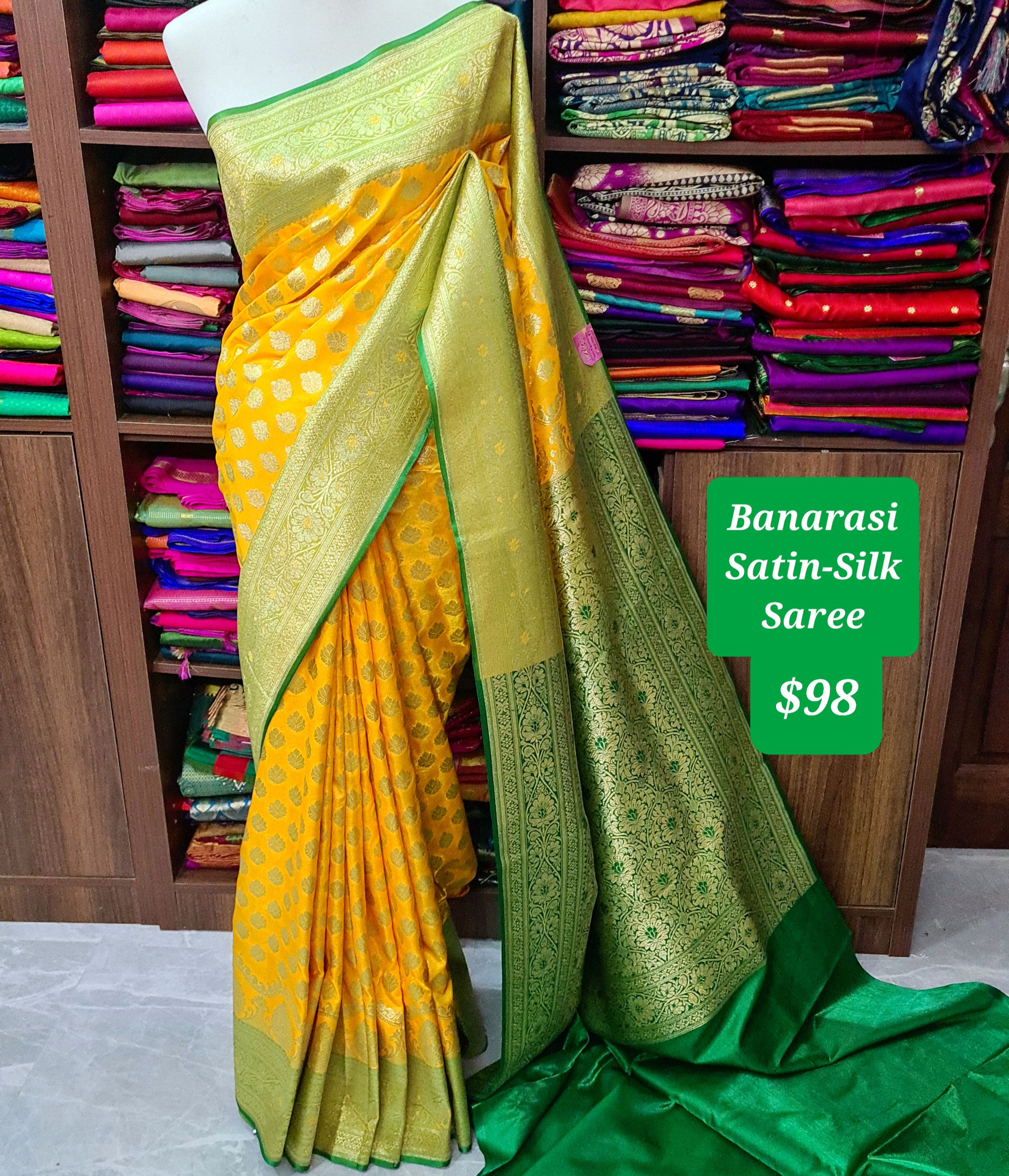 Banarasi Satin-silk Wedding Saree
