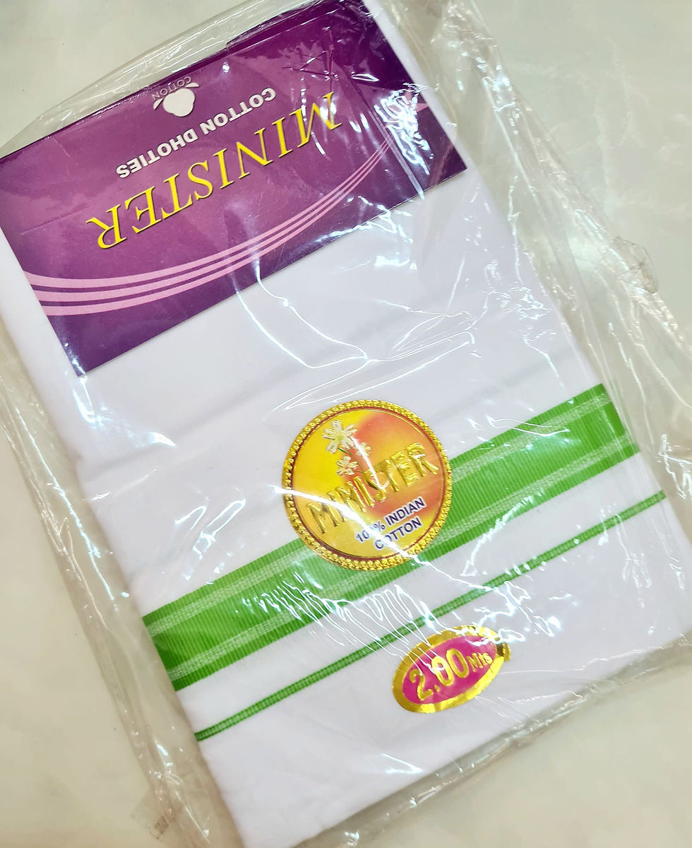 Thumbnail: Plain White Cotton Dhoti