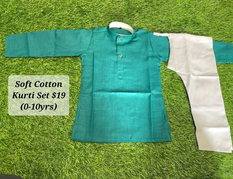 Thumbnail: Soft Cotton Plain Kurta Set