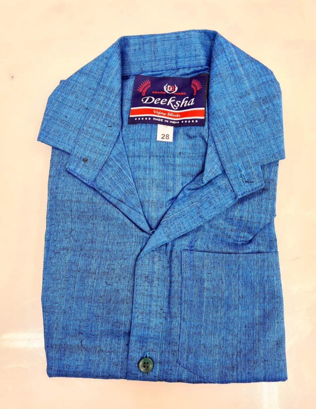 Light Blue Soft Linen Short Sleeve Shirt