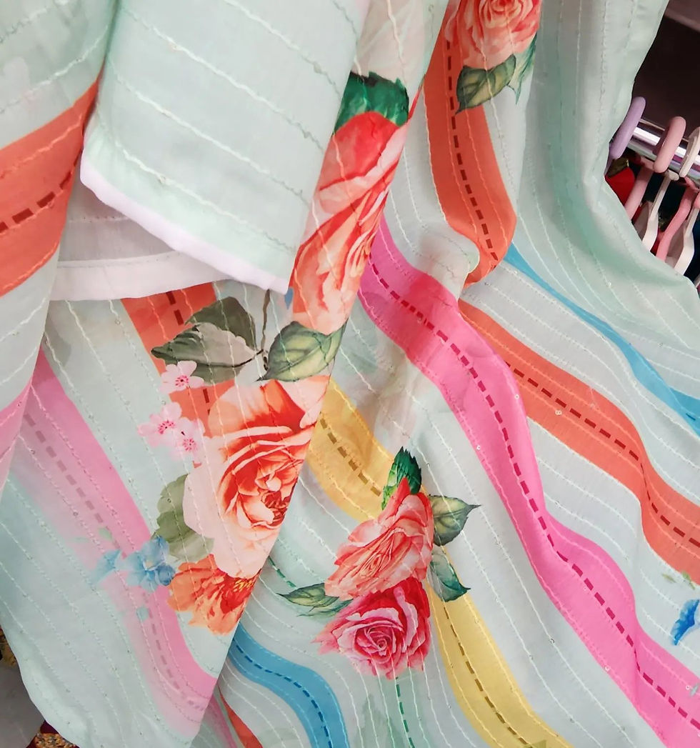 Thumbnail: Super Soft Chuddi with digital print and sequence 