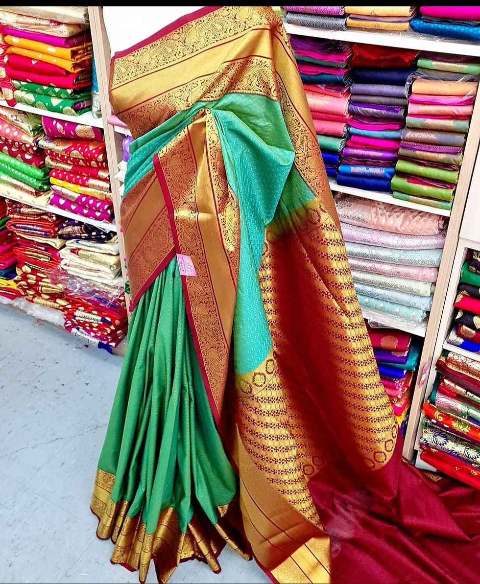 Thumbnail: Soft Semi-Kanchi Silk Saree 