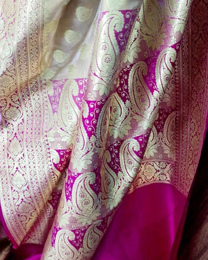 Thumbnail: Banarasi Satin-Silk Saree