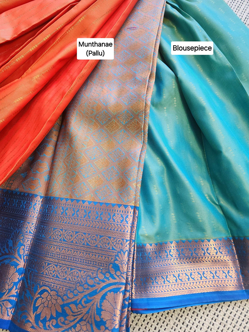 Thumbnail: Dual-tone Copper Zari Soft Silk 