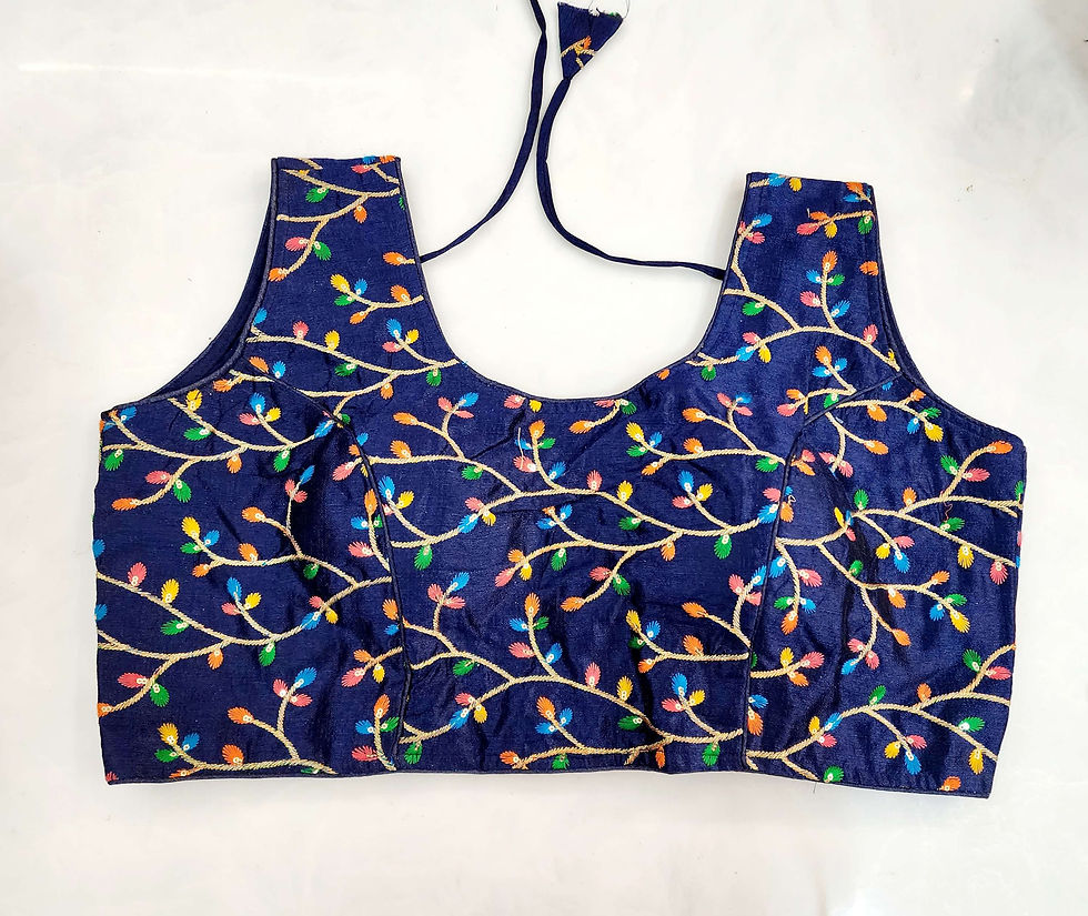 Thumbnail: Multi-Colour Threadwork Plus-size Blouse 