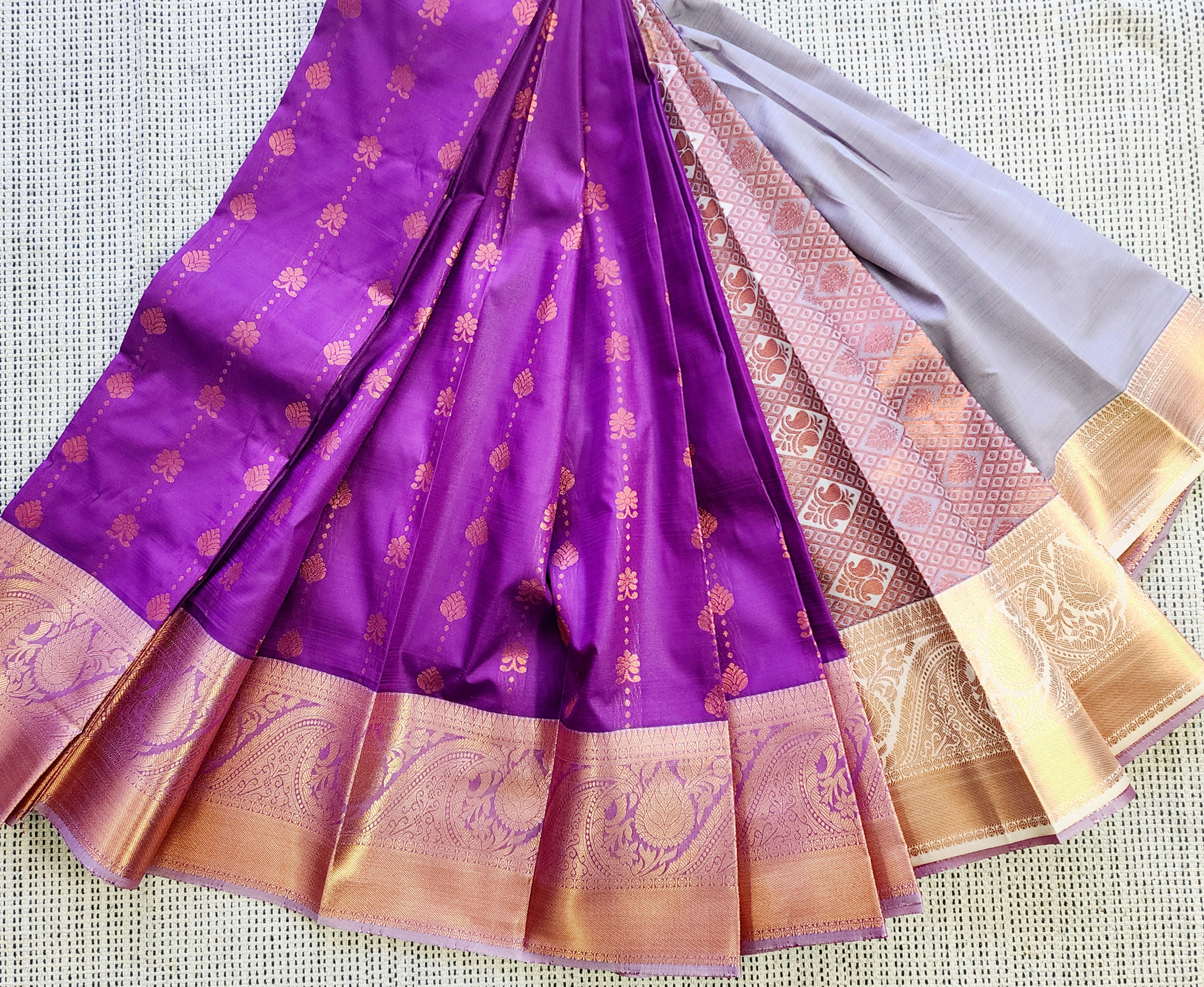 CopperZari Soft Silk Saree