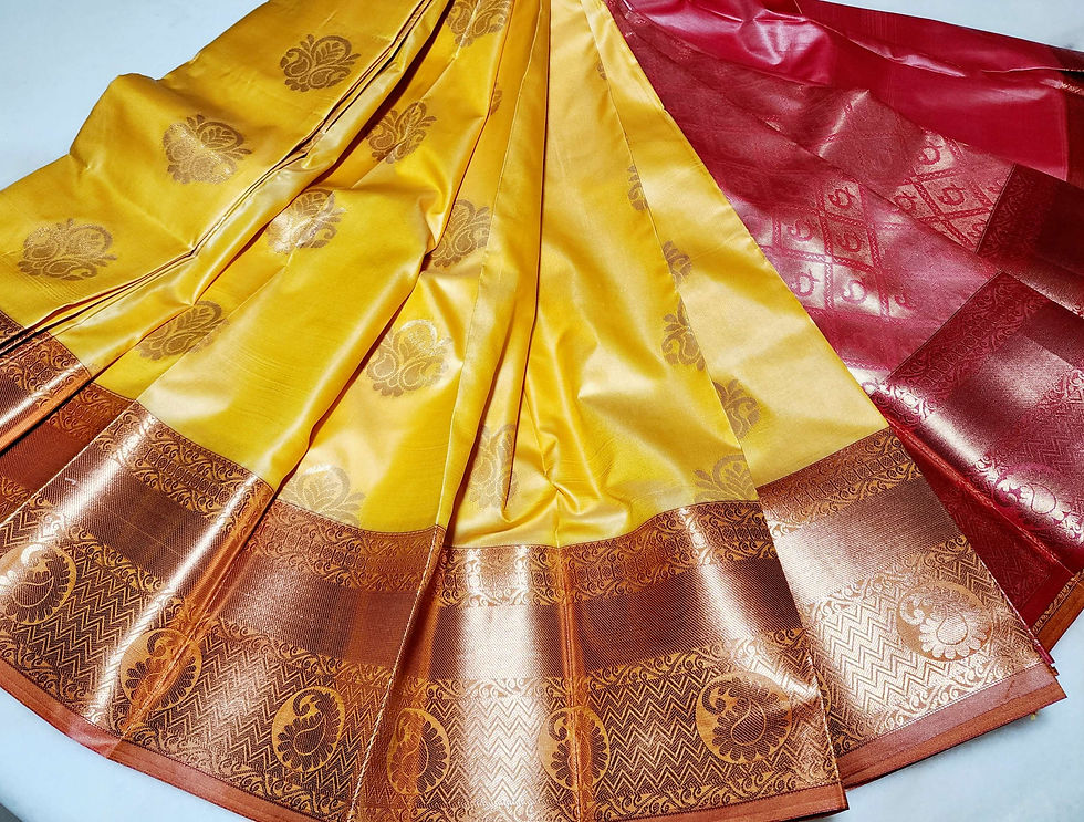 Thumbnail: Copper Zari soft silk saree